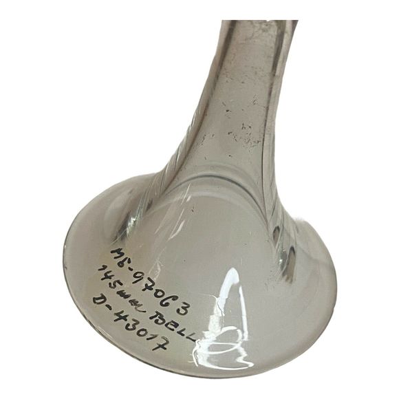 Bohemia Crystal Glass Bell Table Bell Green Gold Decor Czechoslovakia Art - Picture 7 of 9